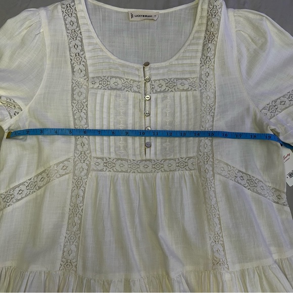 NWT Lucky Brand Cream Dress Size Medium with Special Detailing and Lining - Picture 13 of 16